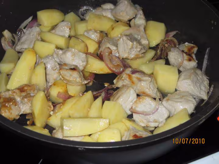 Emince de porc aux pommes de terre