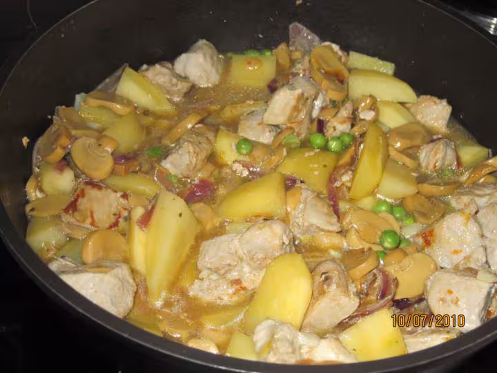 Emince de porc aux pommes de terre
