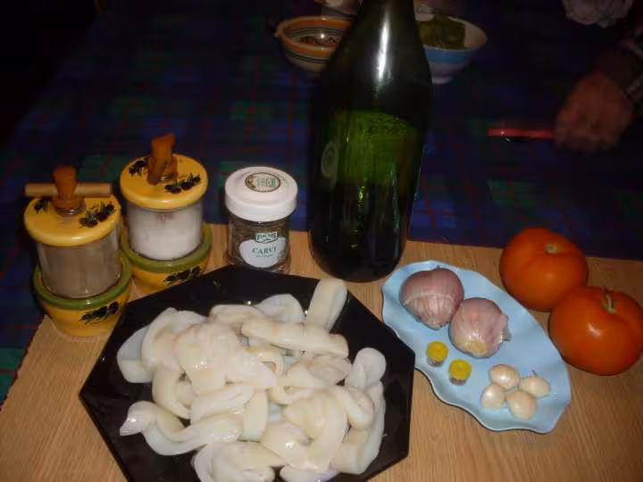 Encornets en sauce
