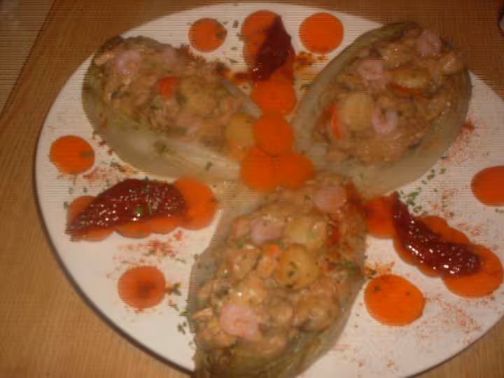 Endives farcies aux fruits mer