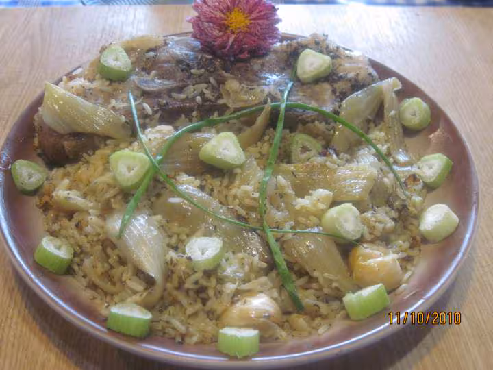 Epaule de porc cuisinee au fenouil amp riz