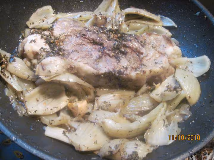 Epaule de porc cuisinee au fenouil amp riz