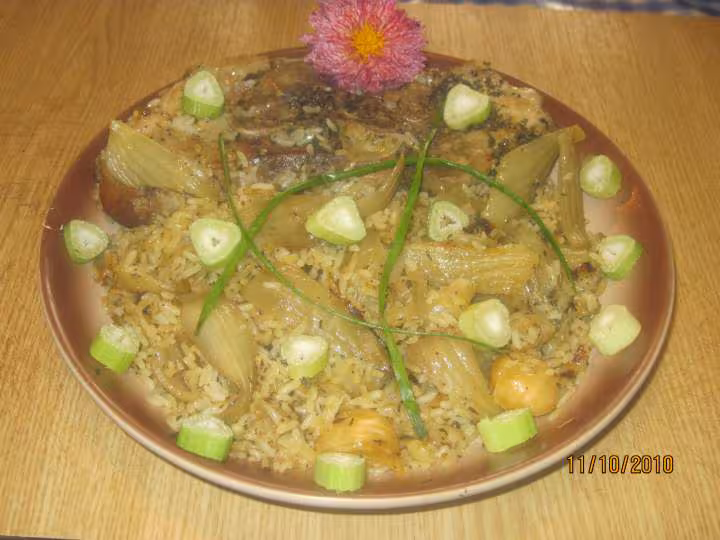 Epaule de porc cuisinee au fenouil amp riz