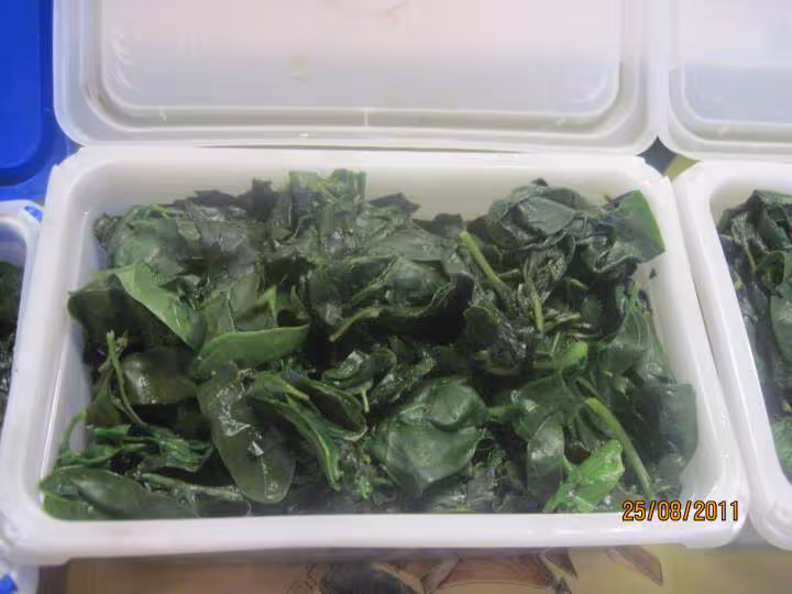 Epinards frais congeles