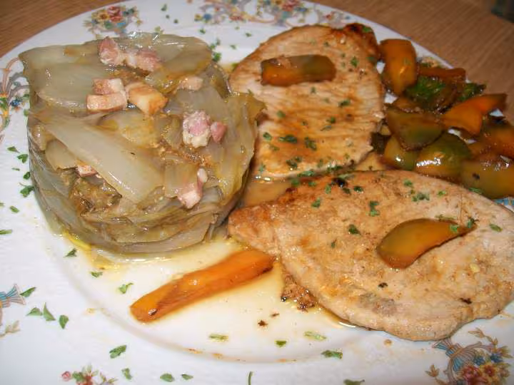Escalopes aux endives a l etouffees