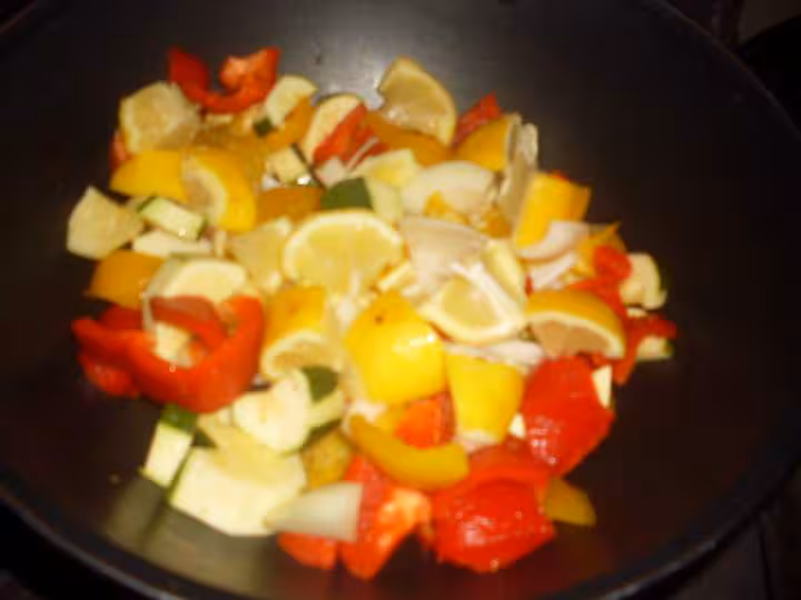 Escalopes aux legumes