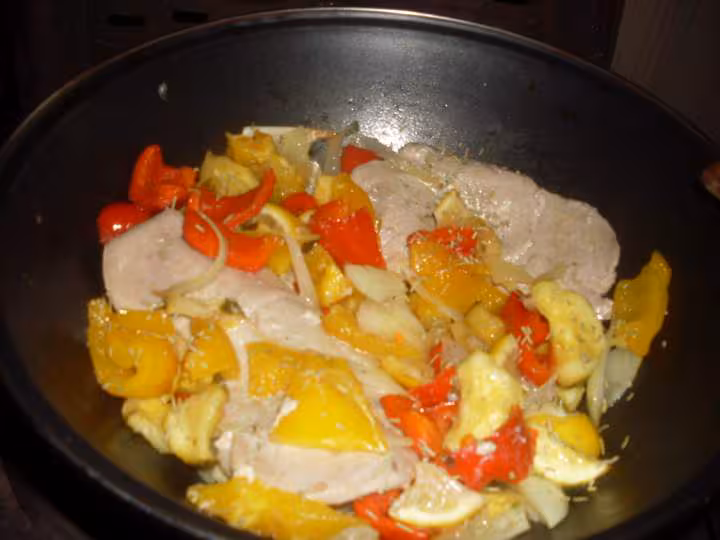 Escalopes aux legumes