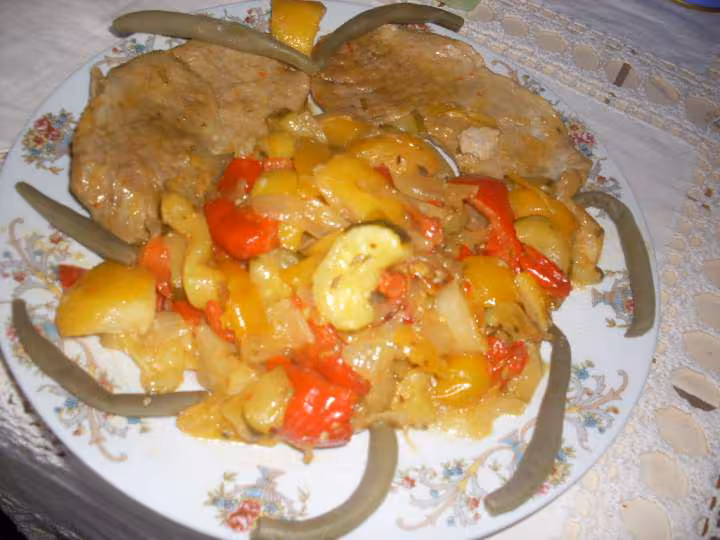 Escalopes aux legumes