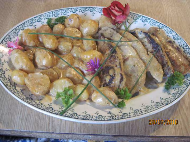Escalopes aux pommes de terre en sauce