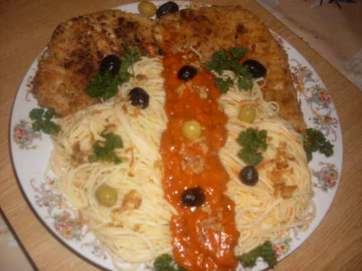 Escalopes aux spaghetti photo