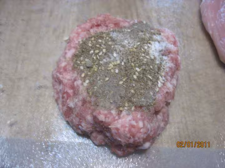 Escalopes de jambon farcies et legumes