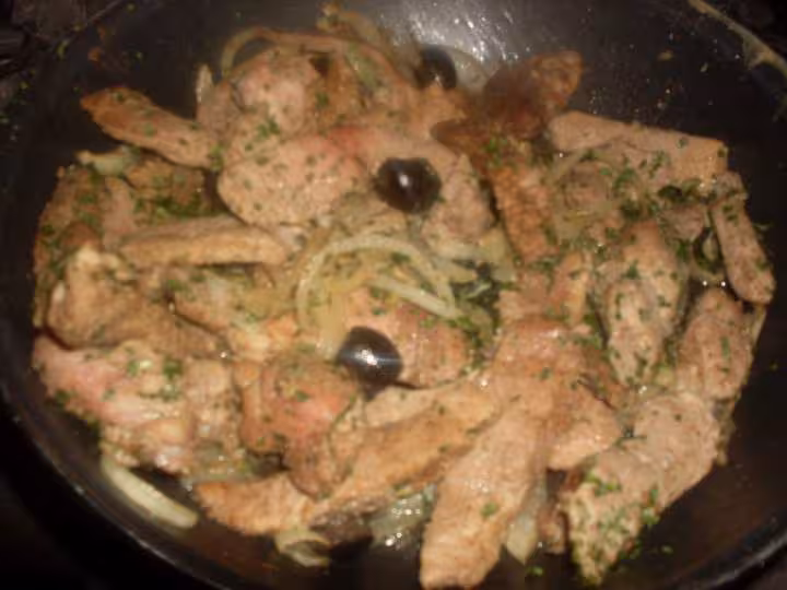 Escalopes de jambon riz champignons