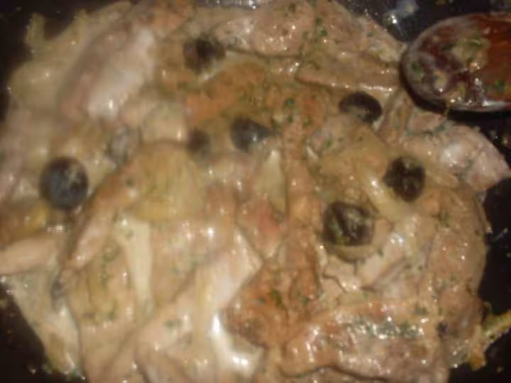 Escalopes de jambon riz champignons