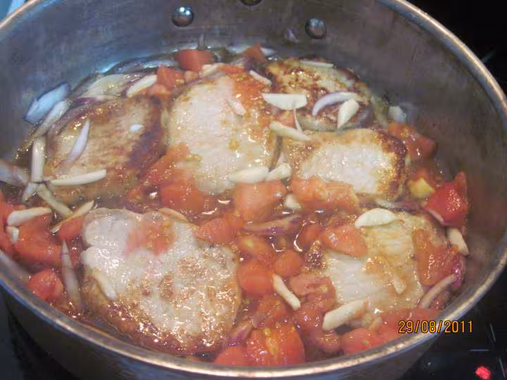 Escalopes de porc a la creme raz el hanout
