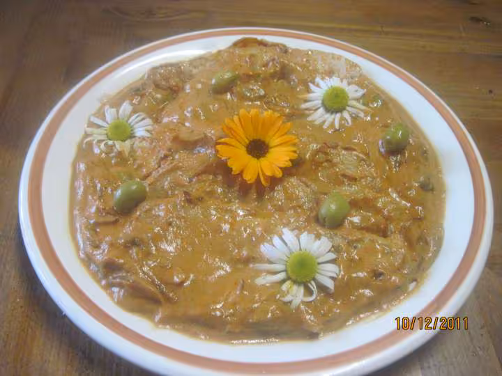 Escalopes de porc a la sauce rose aux olives
