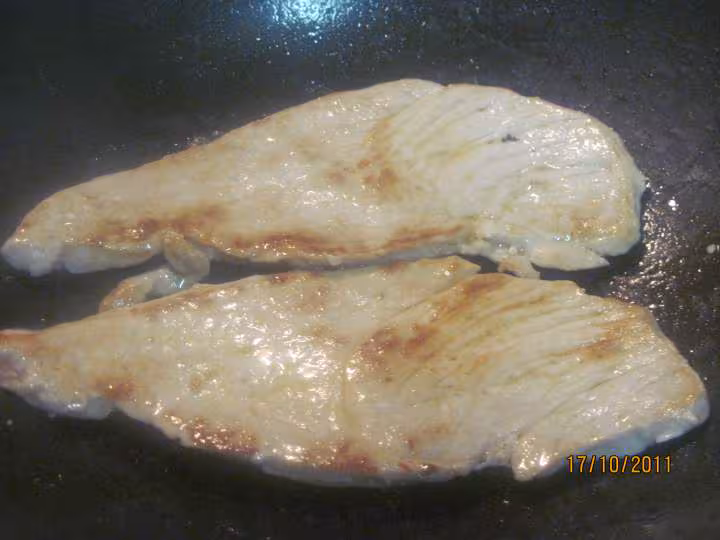 Escalopes de porc aux champignons a la creme fraiche
