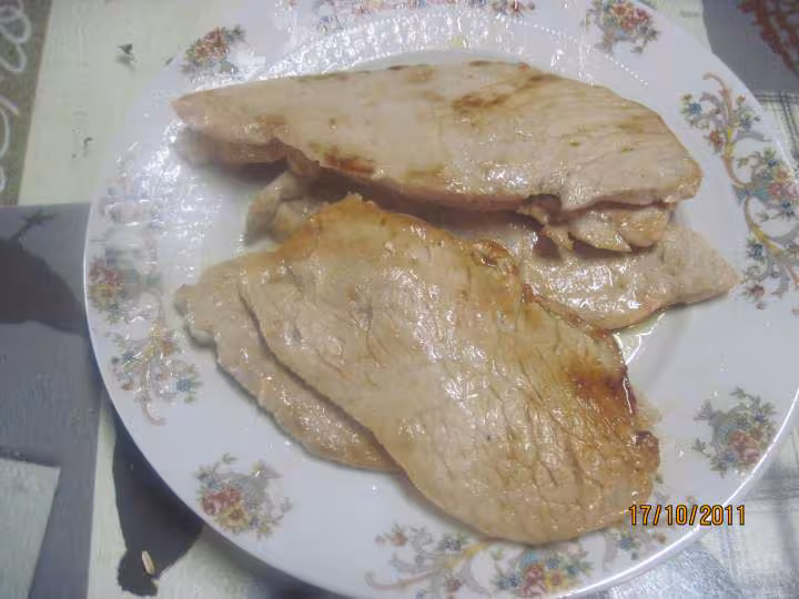 Escalopes de porc aux champignons a la creme fraiche