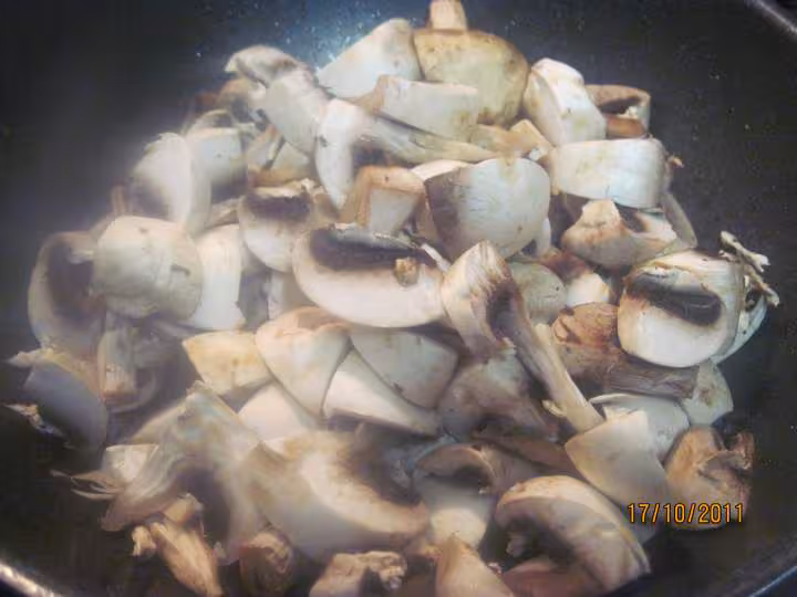 Escalopes de porc aux champignons a la creme fraiche