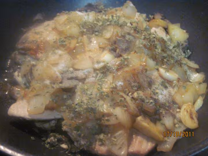 Escalopes de porc aux champignons a la creme fraiche