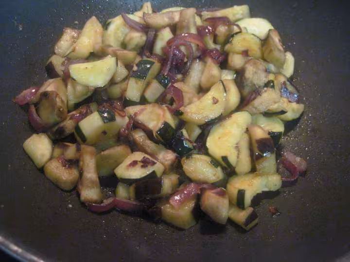 Escalopes de porc une poeles de legumes