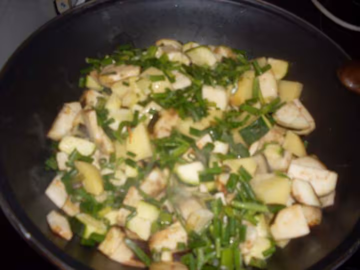 Escalopes de poulet aux petits legumes