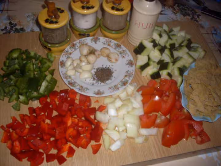 Farfalles aux legumes