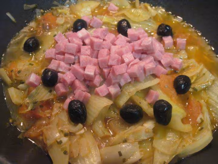 Fenouil au des de jambon