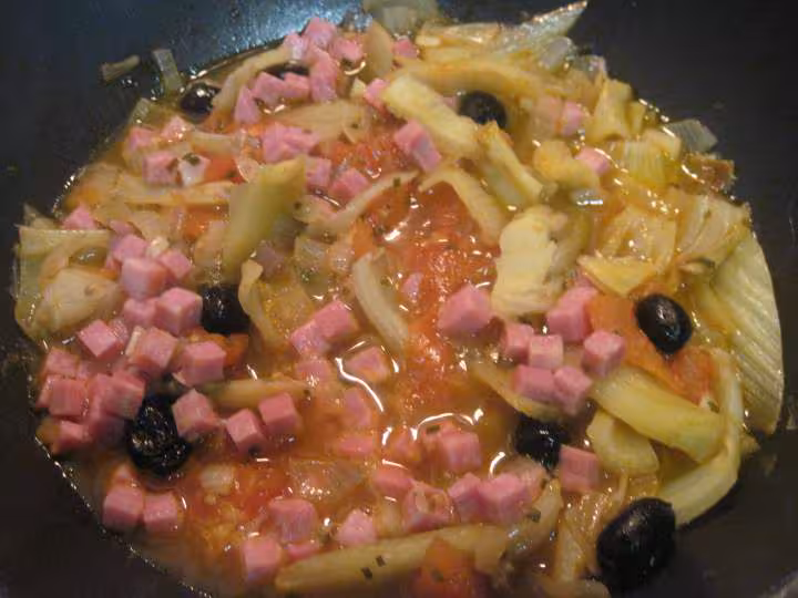 Fenouil au des de jambon