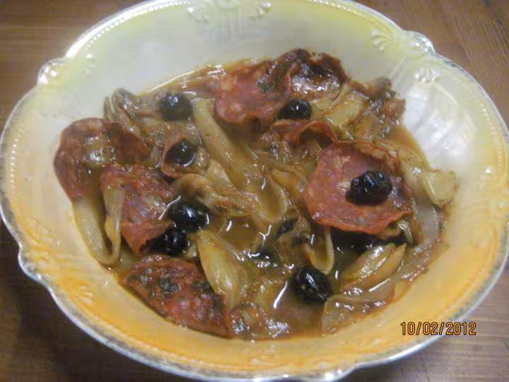 Feuilles d endives au chorizo