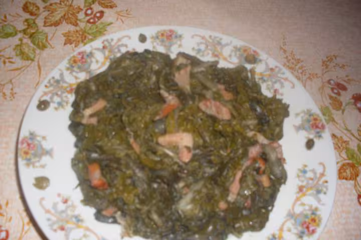 Feuilles de blettes aux lardons
