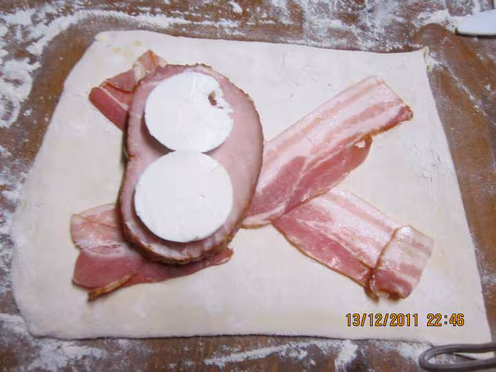 Feuilletes au kassler de porc
