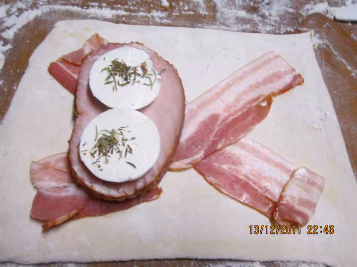 Feuilletes au kassler de porc