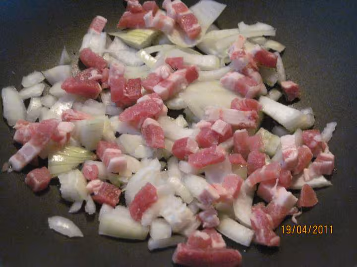 Feves aux des de jambon