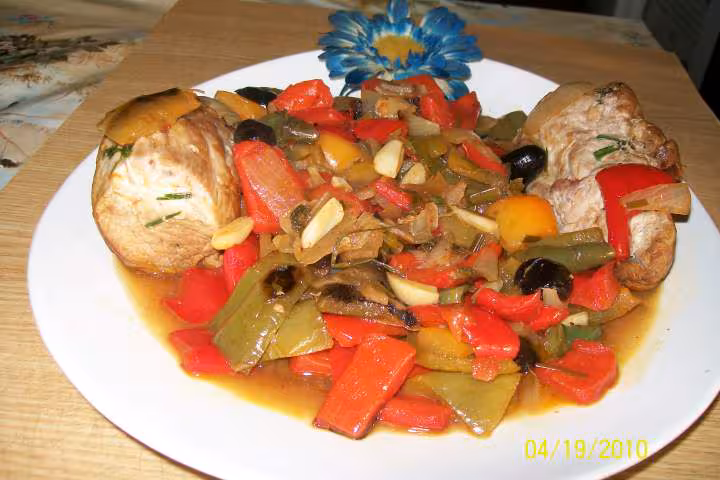 Filet mignon aux poivrons