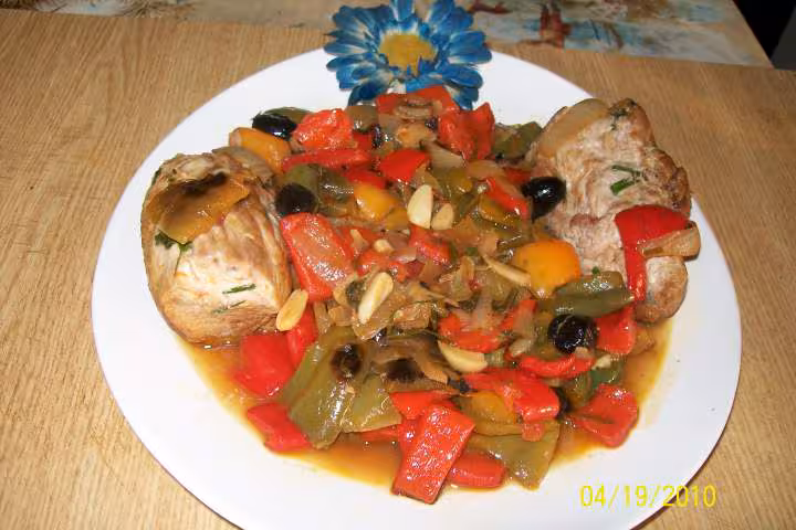 Filet mignon aux poivrons