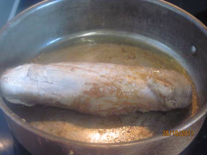 Filet mignon de porc au lard fume en feuilletee