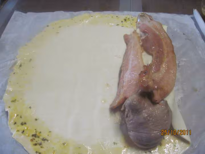 Filet mignon de porc au lard fume en feuilletee
