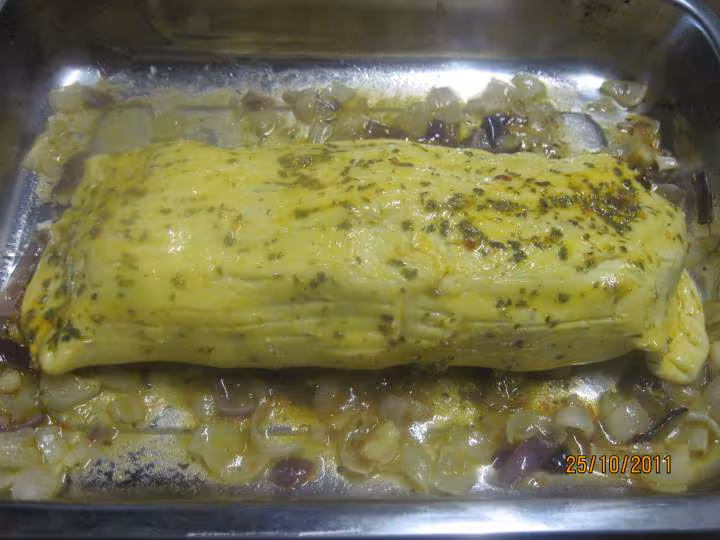 Filet mignon de porc au lard fume en feuilletee