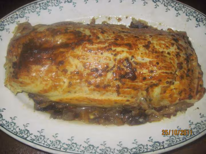 Filet mignon de porc au lard fume en feuilletee
