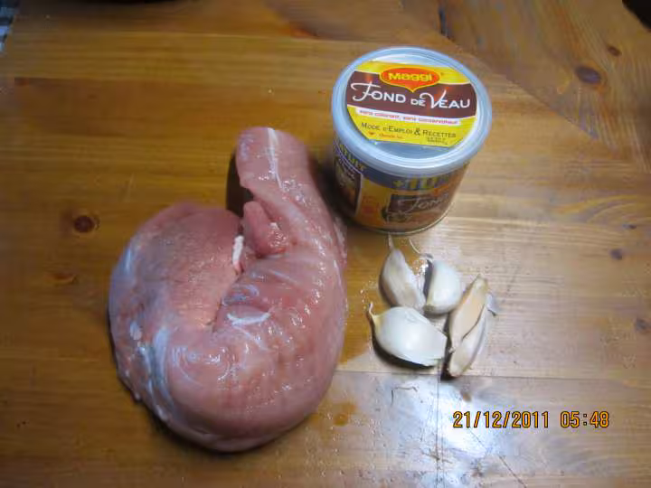 Filet mignon de porc aux marron en sauce