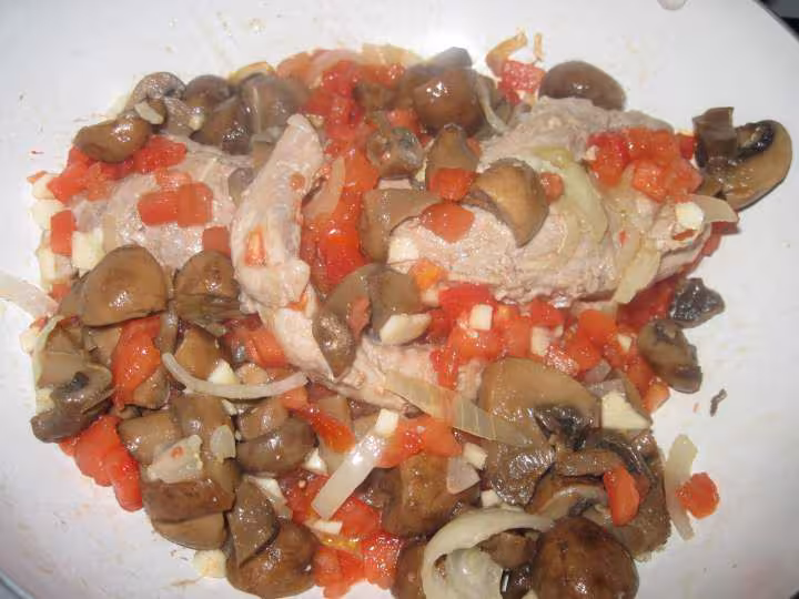 Filet mignon de porc sauce bechamel rosee