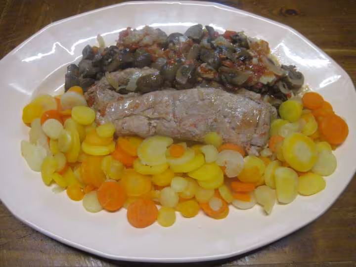 Filet mignon de porc sauce bechamel rosee