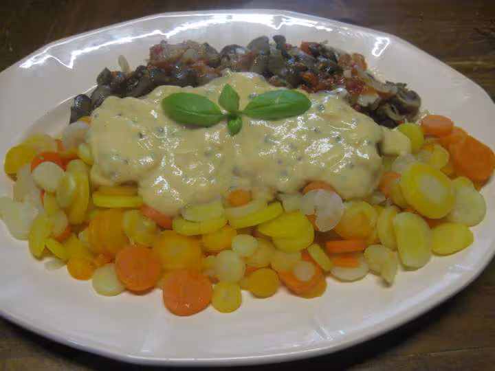 Filet mignon de porc sauce bechamel rosee