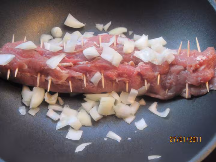 Filet mignon farci au rillette olives noires