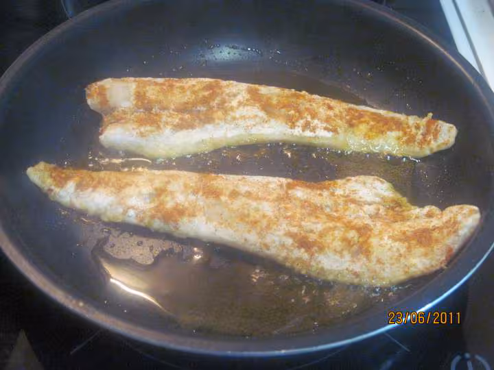 Filets de colin un harem de poivrons