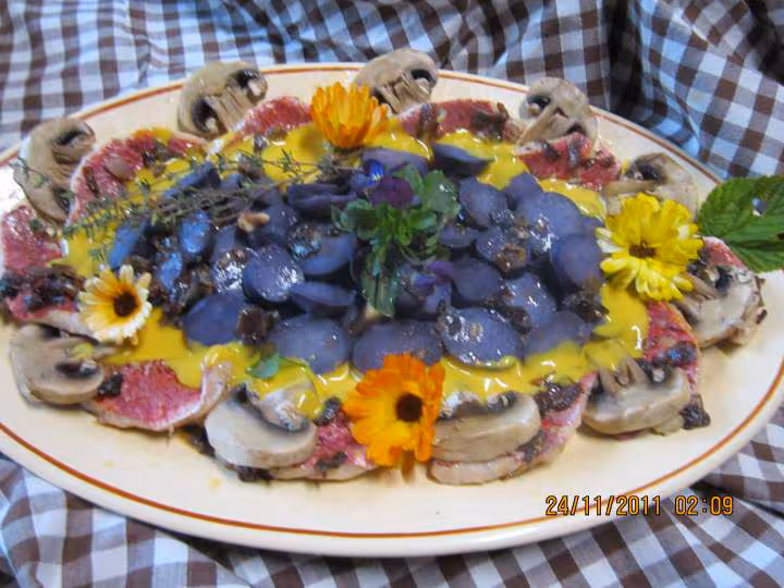 Filets de poisson rouget aux vitelottes