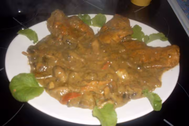 Filets de poulet champignons vin blanc photos