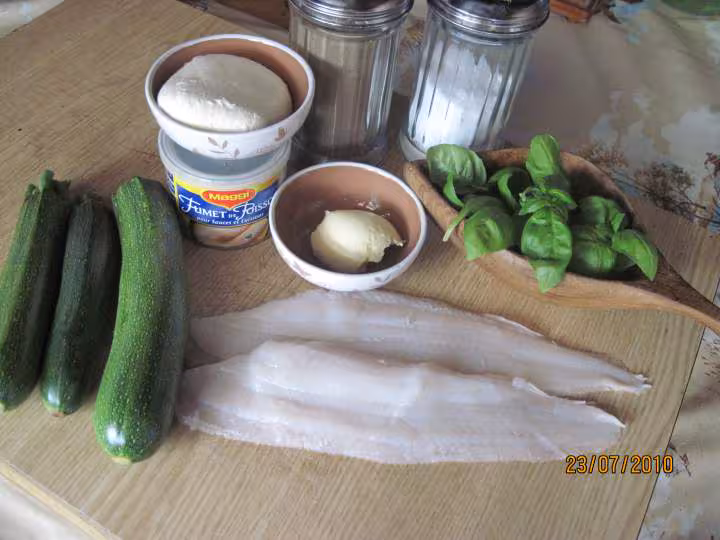 Filets de sole au courgettes amp mozzarella