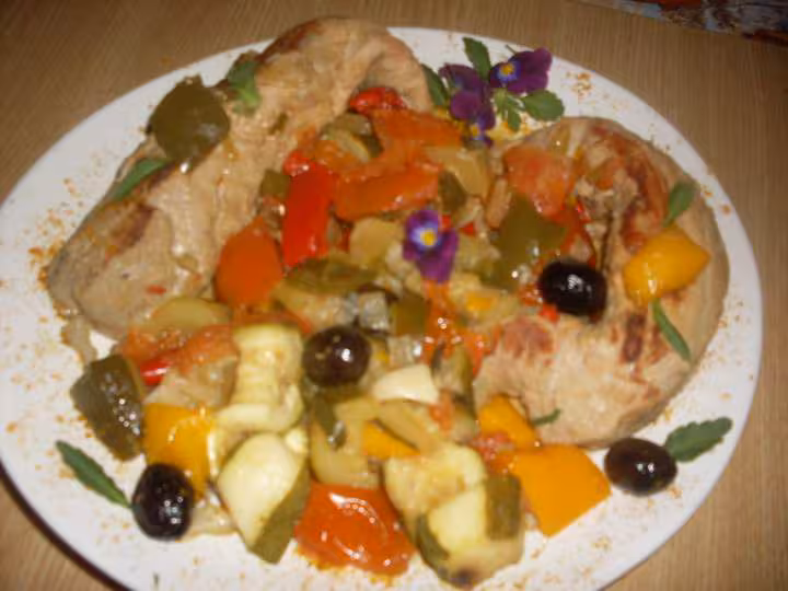 Filets mignon aux legumes