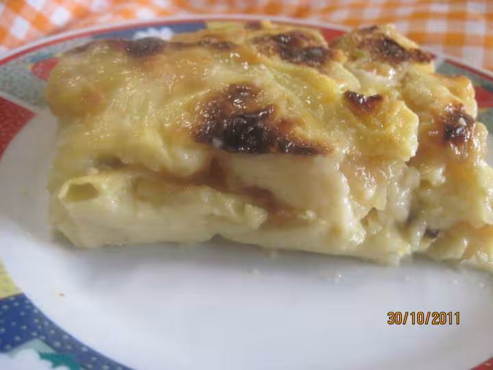 Flan a la vanille aux des de pommes